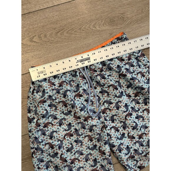 Peter Millar Shorts Large Swim Trunks Seaside Koi  Fish Drawstring Stretch Golf - Picture 4 of 7